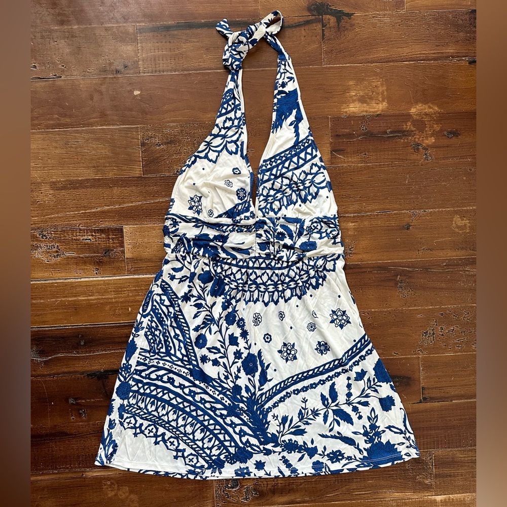 Alice + Olivia Silk Halter Mini Dress NWOT